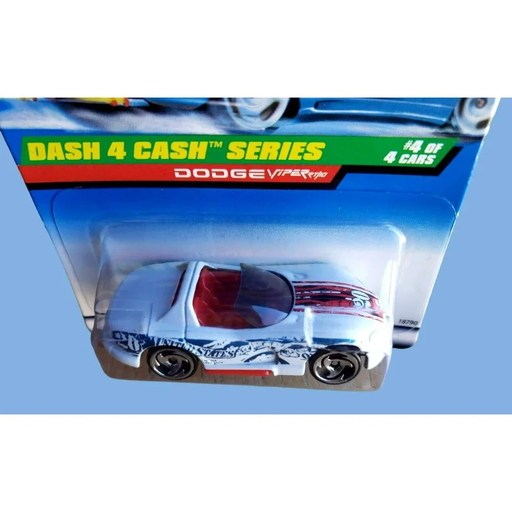 VTG 1998 Hot Wheels DODGE VIPER RT/10 Pearl White #724 DASH 4 CASH SERIES 4/4 SB